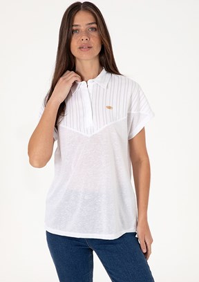 US POLO ASSN Beyaz Kadın Örme T-Shirt