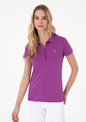 US POLO ASSN Mor Kadın Örme T-Shirt