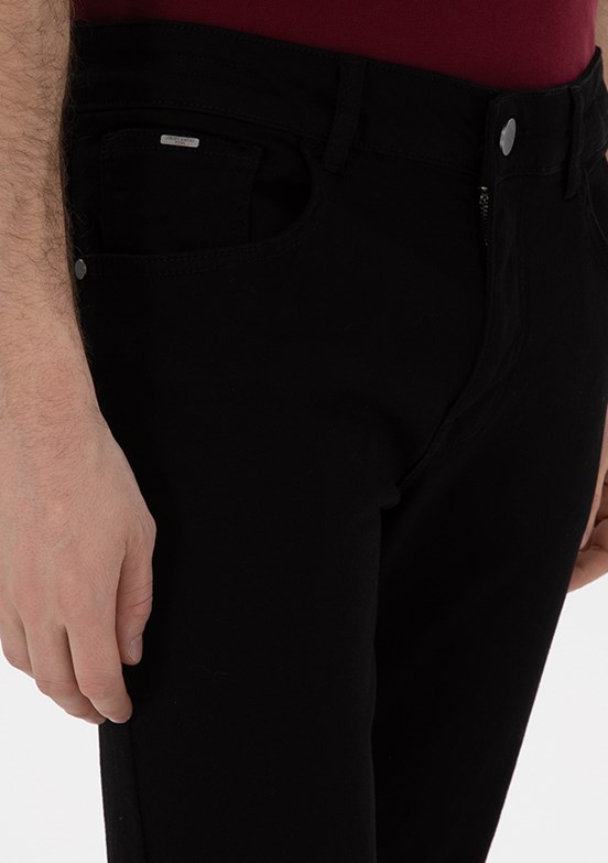 PİERRE CARDİN Siyah Erkek Normal Bel Jean Pantolon