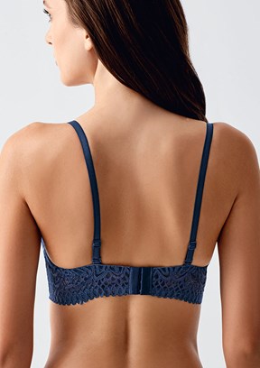 NEW BRA - 3383500000 Kadın Antrasit Desteksiz Dantelli Sütyen