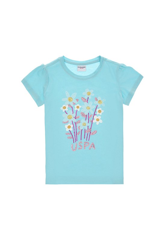 US POLO ASSN Mavi Kız Çocuk Regular T-Shirt