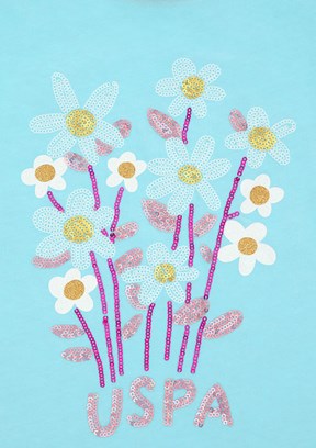 US POLO ASSN Mavi Kız Çocuk Regular T-Shirt