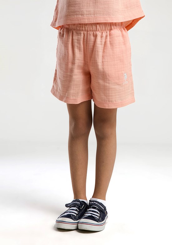 US POLO ASSN Turuncu Kız Çocuk Pijama Takımı