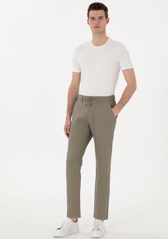PİERRE CARDİN Yeşil Erkek Normal Bel Pantolon