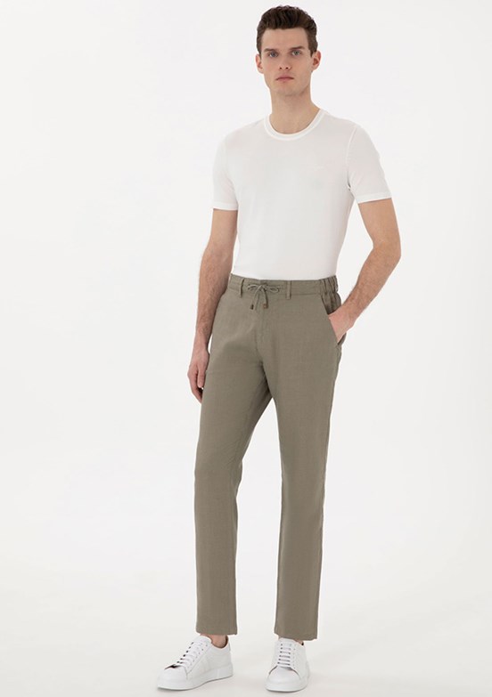 PİERRE CARDİN Yeşil Erkek Normal Bel Pantolon