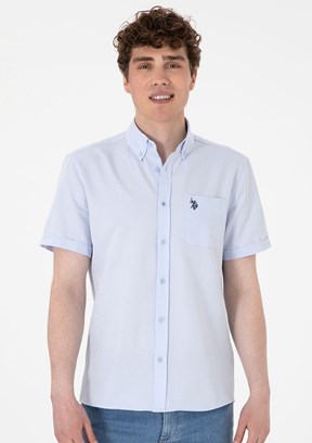 US POLO ASSN Mavi Erkek Uzun Kol Gömlek