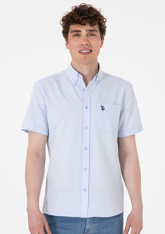 US POLO ASSN Mavi Erkek Uzun Kol Gömlek