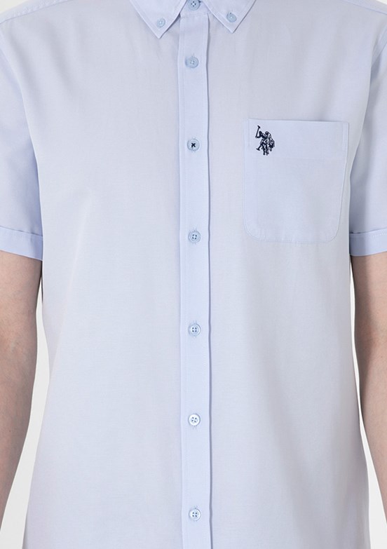 US POLO ASSN Mavi Erkek Uzun Kol Gömlek