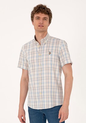US POLO ASSN Lacivert Erkek Kısa Kol Gömlek