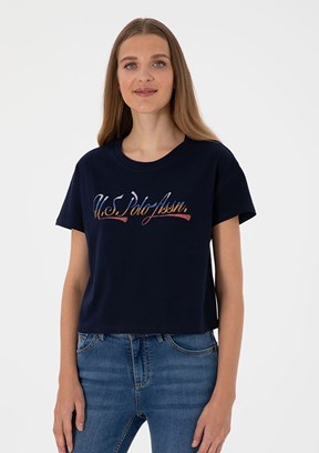 US POLO ASSN Lacivert Kadın Basic T-Shirt