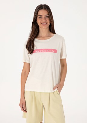 US POLO ASSN Beyaz Kadın Comfort T-Shirt