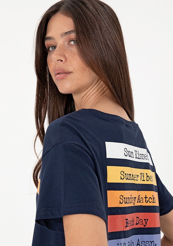 US POLO ASSN Lacivert Kadın Comfort T-Shirt