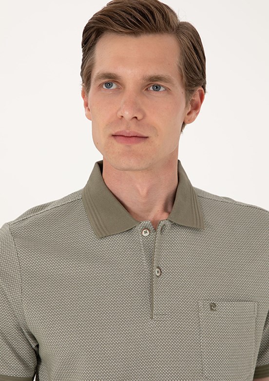 PİERRE CARDİN Yeşil Erkek Regular T-Shirt