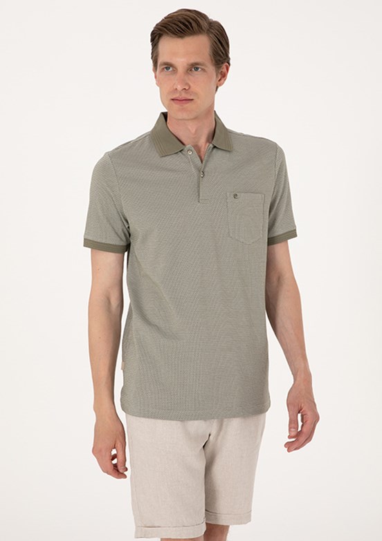 PİERRE CARDİN Yeşil Erkek Regular T-Shirt