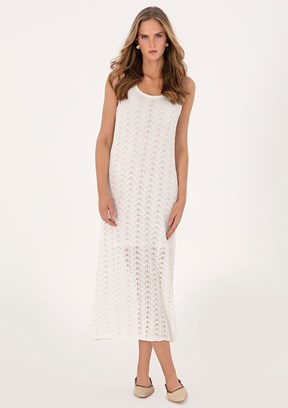 PİERRE CARDİN Beyaz Kadın Triko Elbise