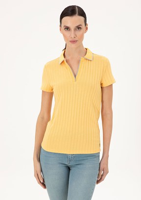 PIERRE CARDIN Sarı Kadın Slim T-Shirt