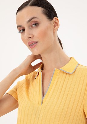 PIERRE CARDIN Sarı Kadın Slim T-Shirt