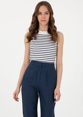 PIERRE CARDIN Lacivert Kadın Slim T-Shirt