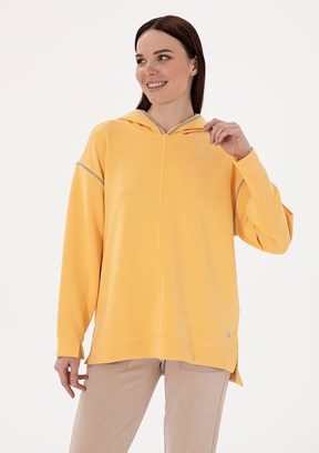 PIERRE CARDIN Sarı Kadın Cropped Sweat Shirt