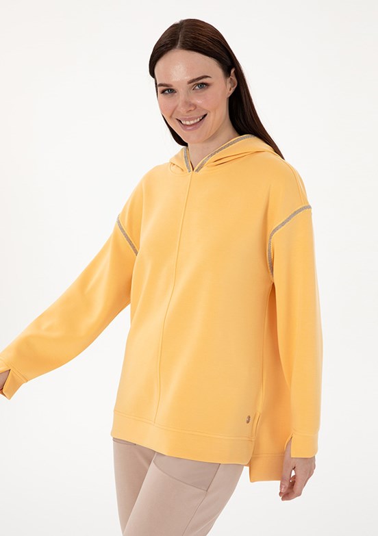 PIERRE CARDIN Sarı Kadın Cropped Sweat Shirt