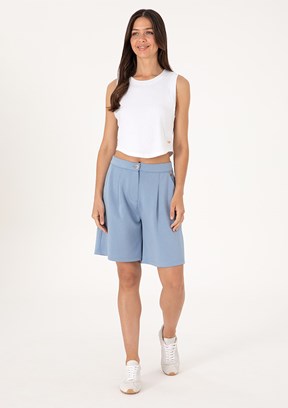 US POLO ASSN Mavi Kadın Bermuda Şort