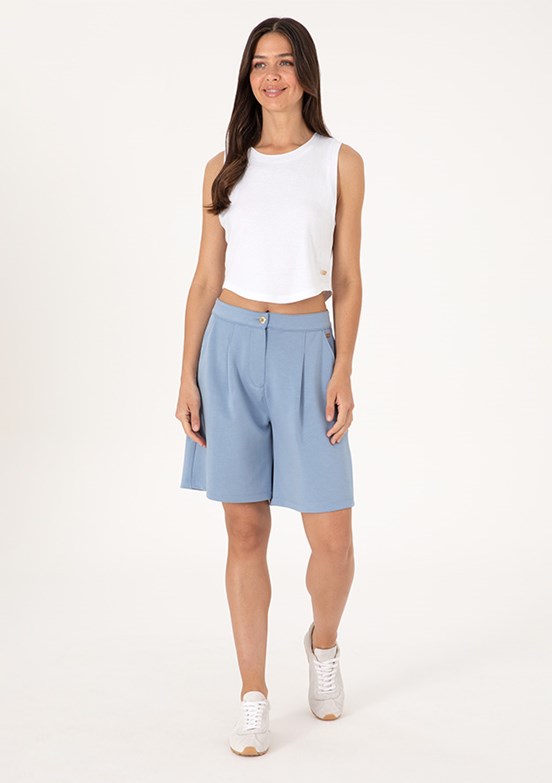 US POLO ASSN Mavi Kadın Bermuda Şort