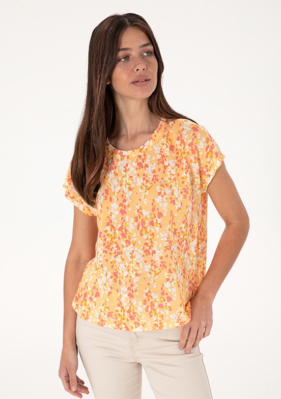 US POLO ASSN Turuncu Kadın A-Form Fit T-Shirt