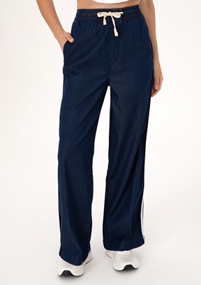 US POLO ASSN Kadın Mavi Relax Jean Pantolon
