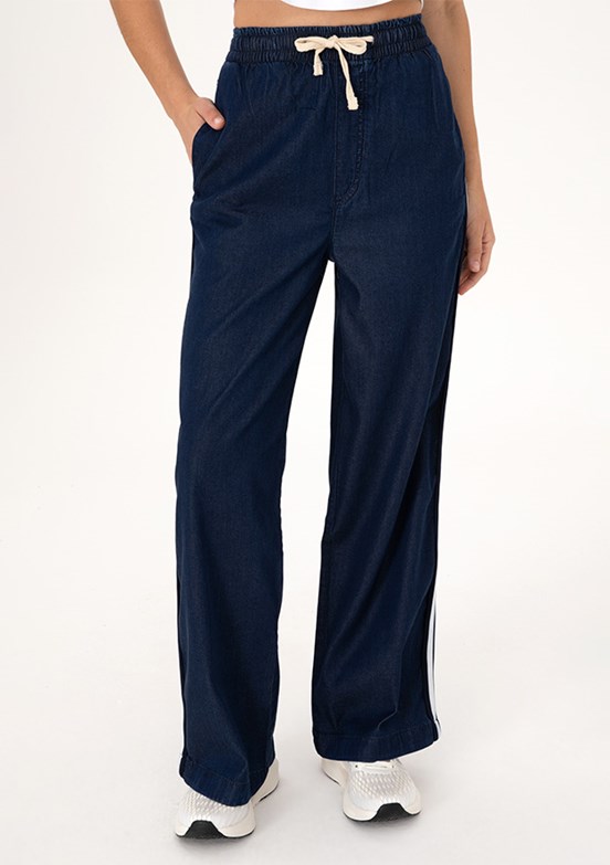 US POLO ASSN Kadın Mavi Relax Jean Pantolon