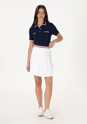 US POLO ASSN Kadın Beyaz Culotte Etek
