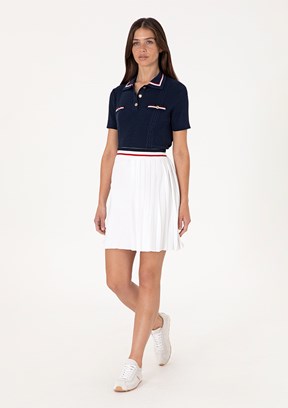 US POLO ASSN Kadın Beyaz Culotte Etek