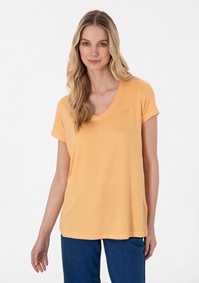 US POLO ASSN Kadın Turuncu Comfort T-Shirt