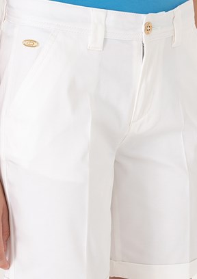 US POLO ASSN Beyaz Kadın Kapri Şort