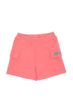 US POLO ASSN Pembe Kız Çocuk Bermuda Şort