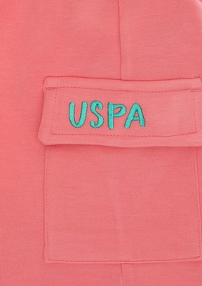 US POLO ASSN Pembe Kız Çocuk Bermuda Şort