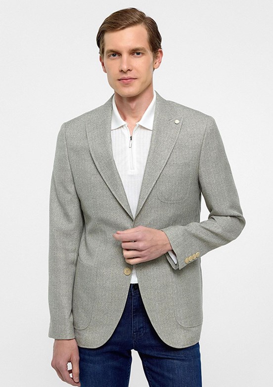 SÜVARİ Yeşil Erkek Slim Ceket