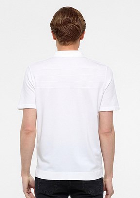 SÜVARİ Beyaz Erkek Polo Yaka Kazak