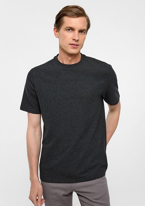 SÜVARİ Antrasit Erkek O Yaka T-Shirt