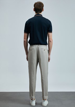 LUFIAN Bej Erkek Chino Pantolon