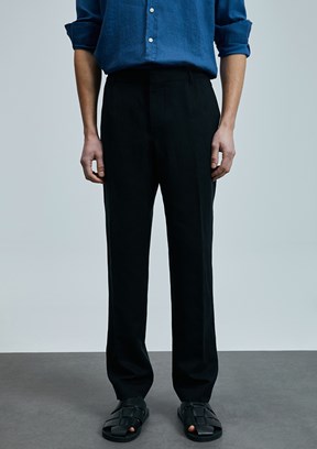 LUFİAN Siyah Erkek Chino Pantolon