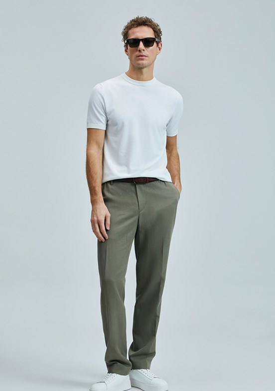 LUFIAN Yeşil Erkek Chino Pantolon