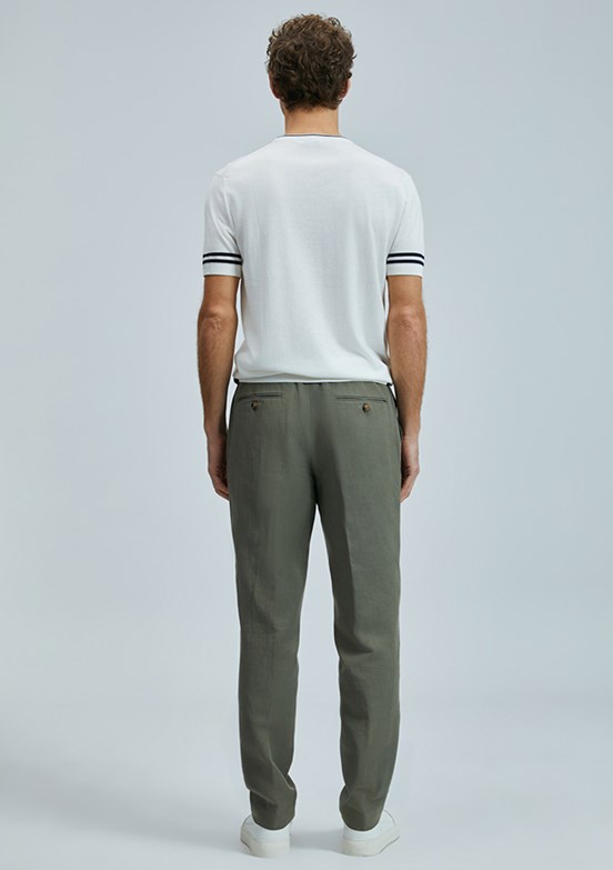 LUFIAN Yeşil Erkek Chino Pantolon