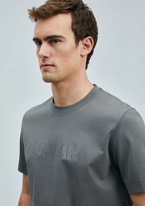 LUFİAN Yeşil Erkek Baskılı T-Shirt