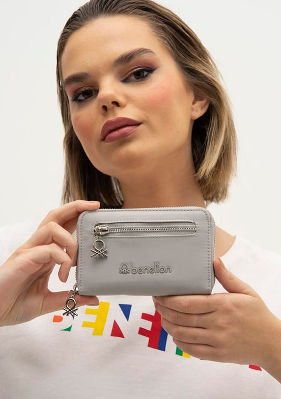 BENETTON Gri Kadın Cüzdan