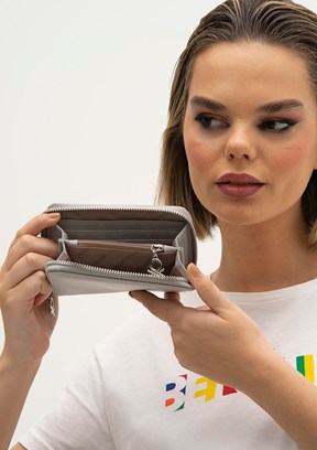 BENETTON Gri Kadın Cüzdan