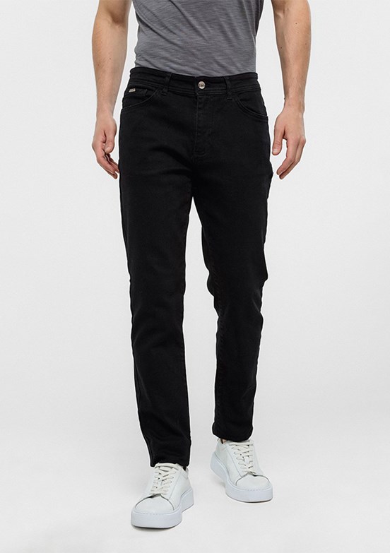 BACKANDBOND - B34T35007 Erkek Siyah Normal Bel Jean Pantolon