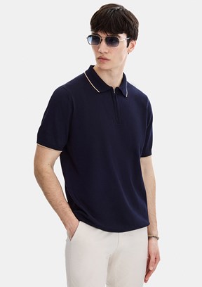 BACKANDBOND - B34T20023 Lacivert Basic T-Shirt
