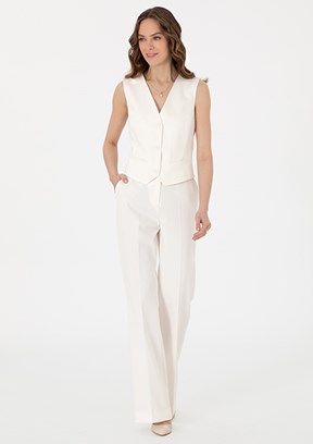 PIERRE CARDIN Beyaz Kadın Basic Pantolon