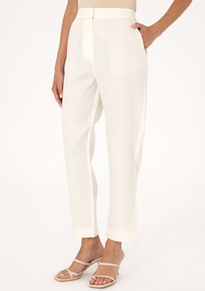 PIERRE CARDIN Beyaz Kadın Basic Pantolon