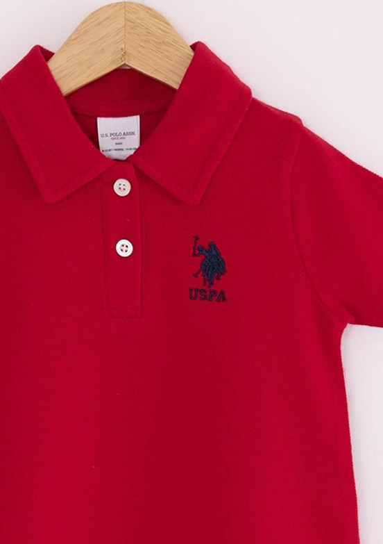 US POLO ASSN Kırmızı Kız Bebek Basic Elbise